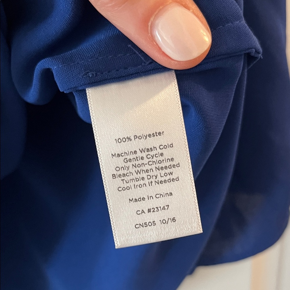 Talbots XL Royal Blue Blouse - Picture 4 of 5